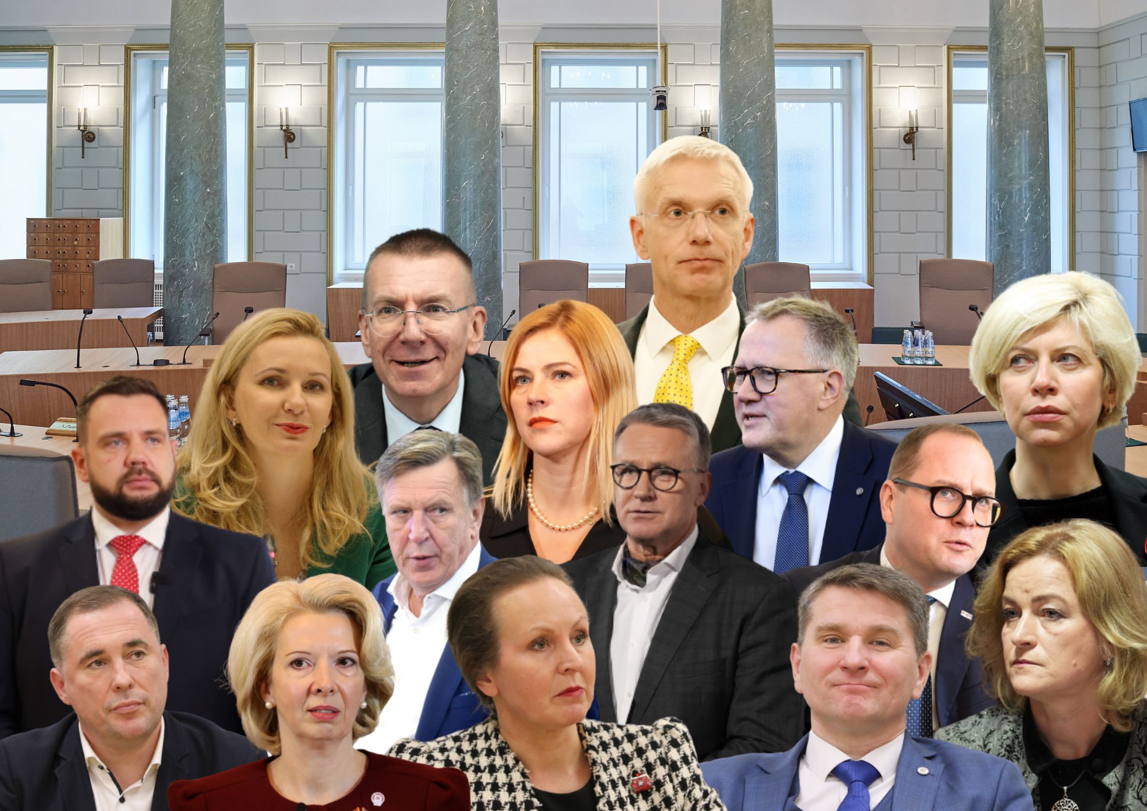 14.Saeima, ministru kabinets, ministri, Nacionālā apvienība, Apvienotais saraksts, Jaunā vienotība