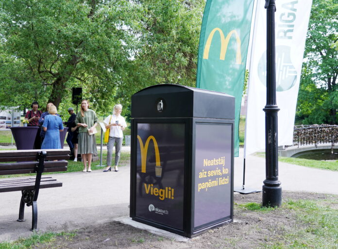 McDonald's. Rīģas meži viedās atkritumu tvertnes