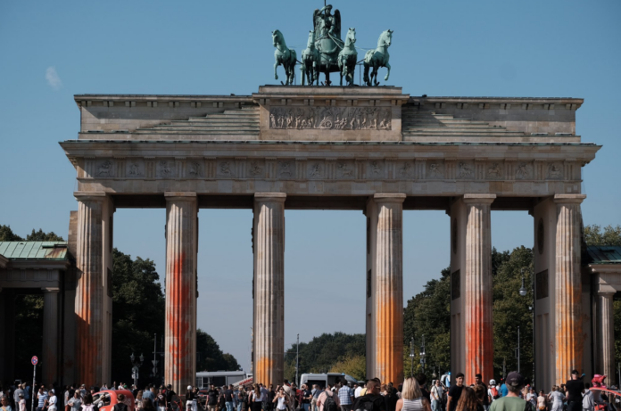 klimats, aktīvisti, protestētāji, Brandenburgas vārti, Berlīne, fosilā kurināmā izmantošana