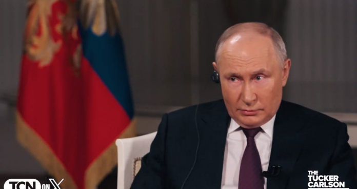Putins, Takers Kārlsons, Krievija, Kremlis, Maskava, karš Ukrainā, intervija