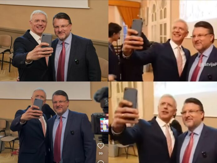 Šlesers, Kariņš, Šlesers un Kariņa selfijs, politika