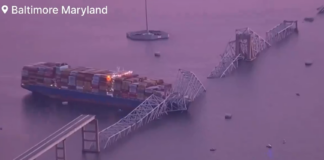 Baltimora, ASV, tilts, sadursme, konteinerkuģis, kuģis