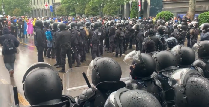 Gruzija, Tbilisi, protesti, vardarbība, Eiropas Savienība