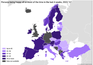Cik laimīgi ir Igaunijas iedzīvotāji salīdzinājumā ar citām Eiropas valstīm?