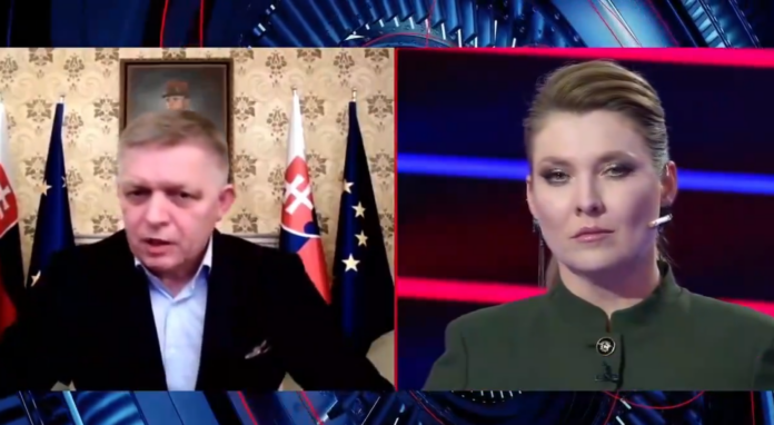 Roberts Fico, Olga Skabejeva, karš Ukrainā, Rietumu atbalsts, propagandiste, Kremlis, Krievija, Slovākija