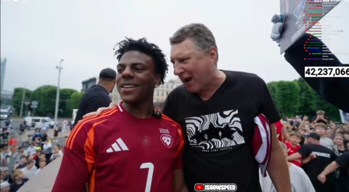 IShowSpeed Latvija, Speed Rīgā, YouTube zvaigzne Latvijā, influenceri Latvijā, Rīgas fani, IShowSpeed vizīte, Viktors Valainis, Doma laukums, Brīvības piemineklis,
