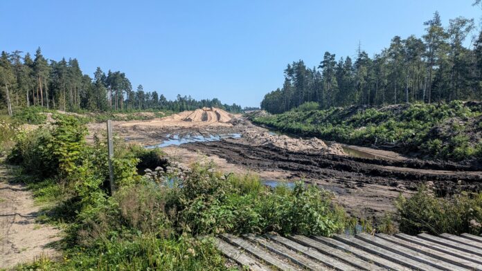 Rail Baltica būvniecība netālu no Tallinas