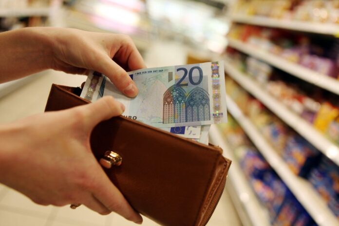 Eiro banknote un naudas maks