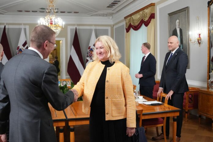 Linda Liepiņa un Edars Rinkēvičs